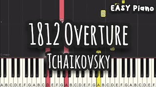 Tchaikovsky  1812 Overture Easy Piano Piano Tutorial Sheet [upl. by Jadd]