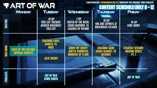 This Weeks Art of War War Room Schedule [upl. by Neiluj]