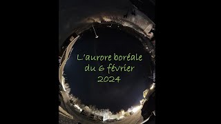 Laurore boréale du 6 février 2024 depuis Abisko Suède [upl. by Adyht]