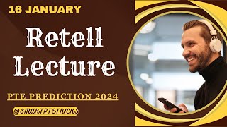 PTE RETELL LECTURE  Retell lecture Templates January 2024 [upl. by Ecnarretal994]