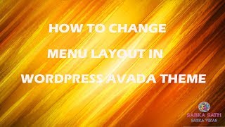 How to change menu layout in Wordpress Avada theme [upl. by Nomi]