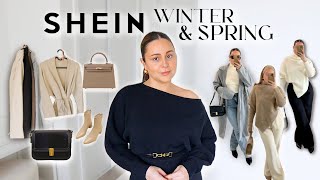 SHEIN WINTER INTO SPRING HAUL 2024  Classy Minimal Everyday amp Work Outfit Ideas Wardrobe Basics [upl. by Aziaf]