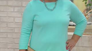 Denim amp Co Comfy Knit Acid Wash Crop Jeans on QVC [upl. by Dagmar]