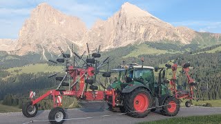 1 Schnitt 2024  Grasernte in Südtirol  Fendt 313  Mascar Rundballenpresse [upl. by Yrbua]