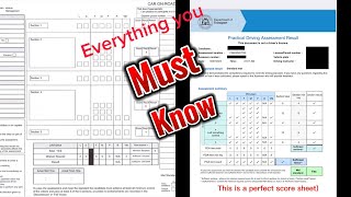 Actual Driving TEST SCORE SHEET used by WA Department of Transport Great TIPS drivingtest [upl. by Arvonio843]