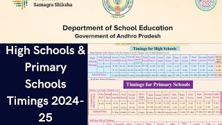 💐 Academic Calendar 202425 High Schools amp Primary Schools Timings 💐 [upl. by Carolle]