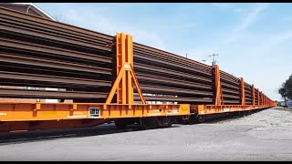 Bending Steel NS E49 w Continuous Welded Rail Train Rounding the Curve in New Bern NC  3302019 [upl. by Itagaki360]