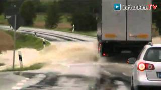 Land unter im Raum BambergForchheim und auf der A73 [upl. by Yesnik]