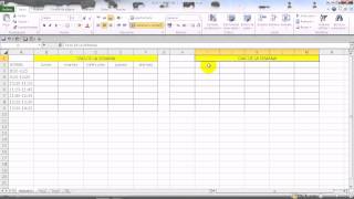 Excel 2010 Básico CÓMO HACER UN HORARIO SEMANAL [upl. by Pettiford]