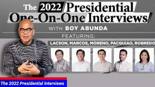 The 2022 Presidential Interviews With Boy Abunda  Halalan 2022  Roland ROLB Vendero Beniquilato [upl. by Yelhak239]