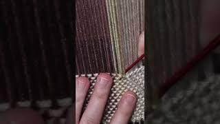 Hemstitching at the end of a woven project on a rigid heddle loom weaving [upl. by Elder524]