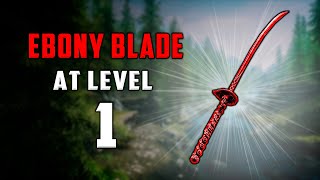 Skyrim ٠ How To Get The Ebony Blade At Level 1 [upl. by Alejoa]