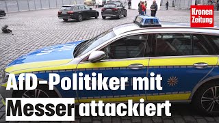 Erneute Messerattacke in Mannheim AfDPolitiker im Spital  kronetv NEWS [upl. by Nnairam]