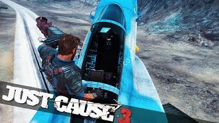 JUST CAUSE 3 LANDING ON A TRAIN  Just Cause 3 Epic Stunts [upl. by Gordan]