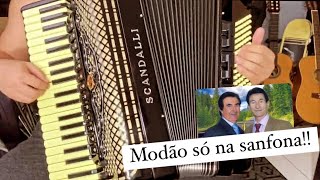 COMO EU CHOREI em versão simplificada no acordeon modão Lourenço e Lourival [upl. by Yneffit324]