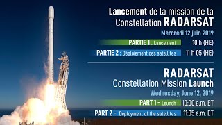 EN DIRECT  Déploiement des satellites de la mission de la Constellation RADARSAT [upl. by Forlini]