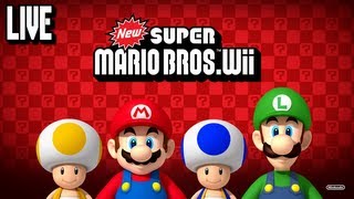 New Super Mario Bros Wii 100 Live Stream [upl. by Seavir]