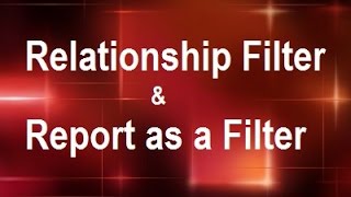 MicroStrategy  Relationship Filter amp Report as a Filter  Online Training Video by MicroRooster [upl. by Llenrrad]