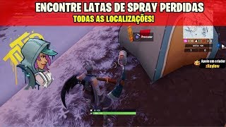 FORTNITE  ENCONTRE LATAS DE SPRAY PERDIDAS  ATIRE E REZE [upl. by Ysteb]