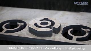 12 KW Laser Cutting  20mm Stainless Steel [upl. by Garvin]