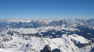 Skiing from Val Gardena to Marmolada Italy 2017 [upl. by Dranoc414]