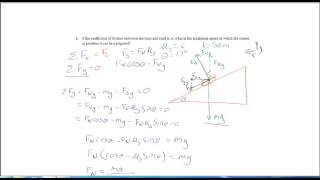 Banked Curve with friction [upl. by Bonnette237]