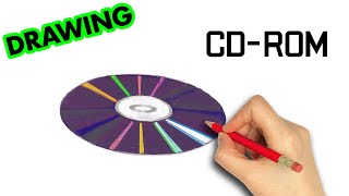 how to draw CD ROM  Art Therapy [upl. by Arrec]