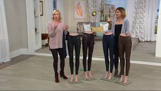 Spanx Faux Leather Leggings on QVC [upl. by Ijies593]