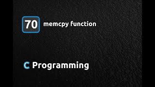 C Programming Language  memcpy function [upl. by Ardnoel]