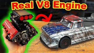 Can I put a REAL V8 ENGINE into a TOY CAR [upl. by Aeynod283]