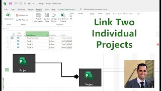 Link Two Projects Together in Microsoft Project [upl. by Yltnerb136]