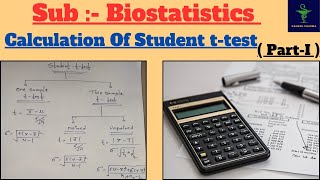 Student ttest One amp Two sample ttest Paired amp Unpaired ttest Biostatistics  PartI [upl. by Amleht]