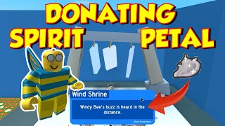 Donating a Festive Bean to The Wind Shrine  Bee Swarm Simulator [upl. by Prochora330]