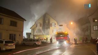 Schuhwerkstatt in Weinfelden brennt lichterloh [upl. by Chaudoin]