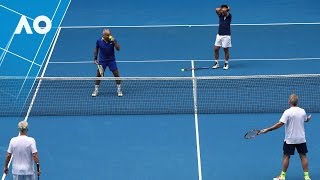 Legends McEnroeMcEnroe v BahramiSantoro match highlights 1R  Australian Open 2017 [upl. by Inafit]