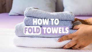 How To Fold Towel To Save Space For Travel  Quick Efficient Space Saving Towel Folding [upl. by Hoj]