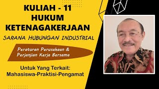 KULIAH 11  HUKUM KETENAGAKERJAAN  SARANA HUBUNGAN INDUSTRIAL [upl. by Yddor]