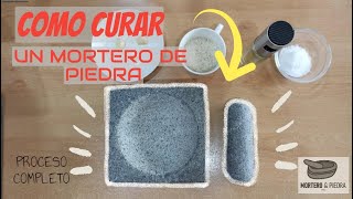 ✅como CURAR un MORTERO de PIEDRA o molcajete  COCINA  HOGAR😍 [upl. by Lepper]