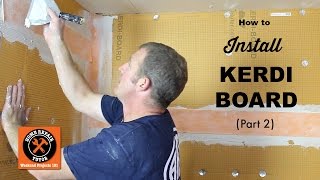 How to Install Schluter KERDIBOARD in a Bathroom Part 2 StepbyStep [upl. by Aissatsan]