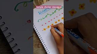 Simple Divider Ideas🙌🏻 Dividers for project notes journals etc shorts viral trending [upl. by Adnil]