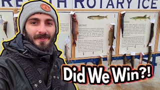 50000 ICE FISHING DERBY We Caught a MONSTER [upl. by Nysilla]