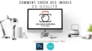 Comment créer des images avec Photoshop et Canva   Tutoriel [upl. by Ewold188]