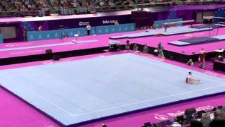 Aliya Mustafina Floor  2015 Baku Qual  13966 [upl. by Eedolem]