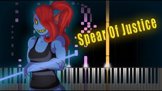 Undertale Spear Of Justice  Impossible Piano  ▶ Synthesia  Piano [upl. by Ettenan]