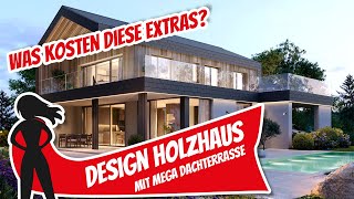 DESIGN HOLZHAUS mit MEGA DACHTERRASSE als Fertighaus  Elk Vision  Haustour  Hausbau Helden [upl. by Juliette854]