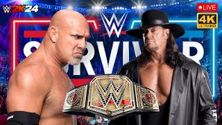 WWE 2K24  Goldberg vs The Undertaker  WWE Undisputed Championship Full Match  4K60 [upl. by Jamie899]