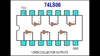 SGeC 74LS06 Hex Inverting Buffers with High Voltage OpenCollector Outputs [upl. by Adnerol]