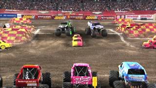 Monster Jam  Monster Energy Vs Lucas Oil Crusader Monster Truck from Tampa  2013 [upl. by Yenial15]