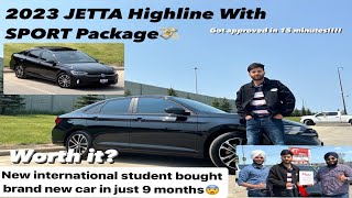 International student bought 2023 JETTA in just 9 Months in Canada🔥😨  Delivery Vlog [upl. by Nohsram]