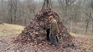 Wickiup Shelter at Buckeye Bushcraft [upl. by Leahcym953]